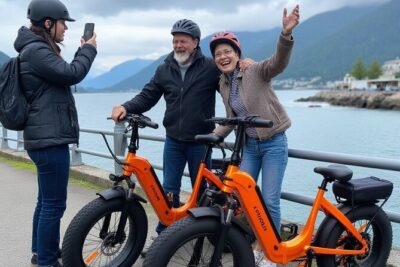 Guided E-Bike Tour Stanley Park and Hidden Gems - Small Groups - Meeting at Alien E-Bike Rentals: helmets, practice, and the easy start