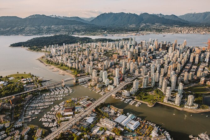 Helicopter Tour of Vancouver City (Depart SKY Hangar) - Downtown Vancouver from above: the waterfront hits different