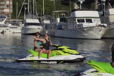 Ocean is Yours Seadoo Experience from Vancouver - First views leaving Vancouver: Granville Island and English Bay