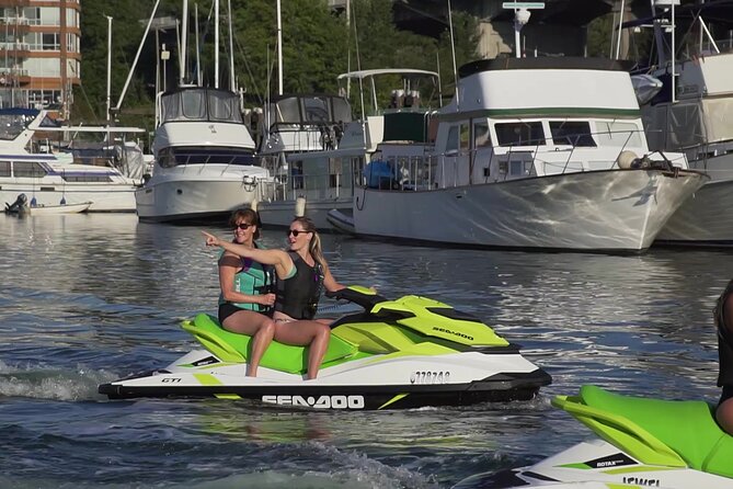Ocean is Yours Seadoo Experience from Vancouver - First views leaving Vancouver: Granville Island and English Bay