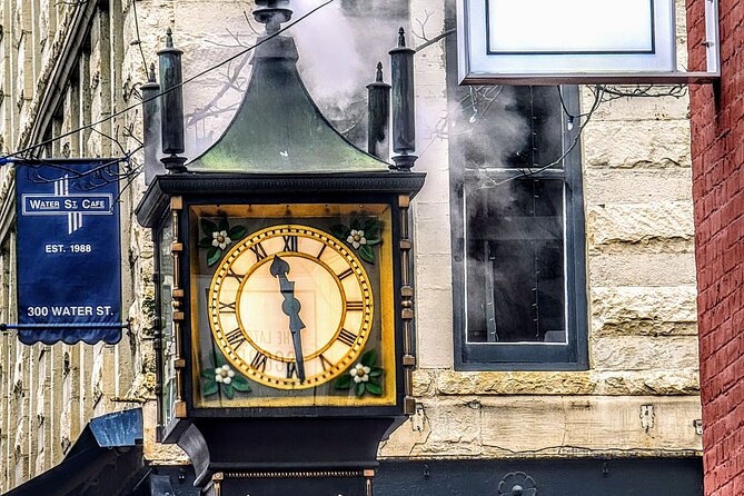 Private Vancouver Compact City Tour by Land and Water - Gastown and the Steam Clock: Victorian streets plus today’s food mood