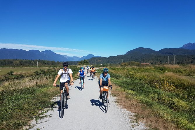 Vancouver Biking and Hiking Tour including Lunch - Pitt Meadows biking on the Trans Canada Trail: flat-ish, scenic, and view-focused