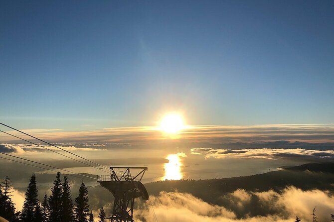 Vancouver Small Group Night Tour w/Capilano + Grouse Mtn Dinner - Altitude Restaurant at the peak: twilight dinner with mountain-air timing