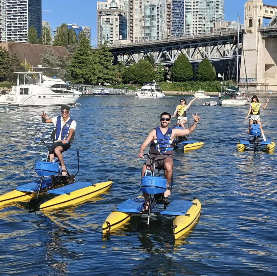 Vancouver: Water Bike Rental in False Creek - Gear and comfort: life jacket, phone lanyard, and the one thing to prep for