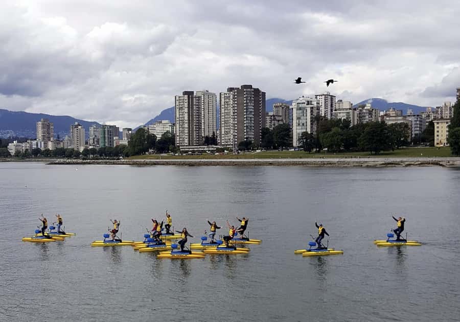 Vancouver: Water Bike Rental in False Creek - Meeting at Vanier Park: the blue tent start matters more than you think