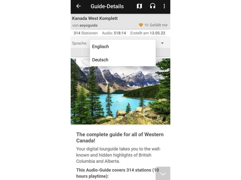 Western Canada Self-Driving Audio Guide English and German - Rocky Mountain highlights: Banff, Jasper, and Lake Louise